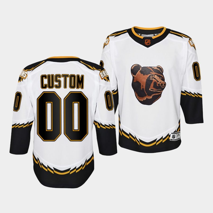 custom bruins 2022special edition 2.0 youth white jersey