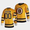 custom bruins gold 2021 reverse retro authentic jersey