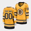 custom bruins gold 2021 special edition women jerseys