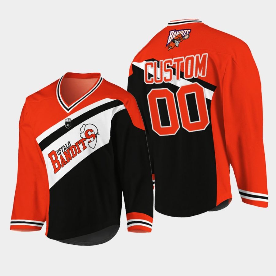 custom buffalo bandits 2022hockey black replica jersey