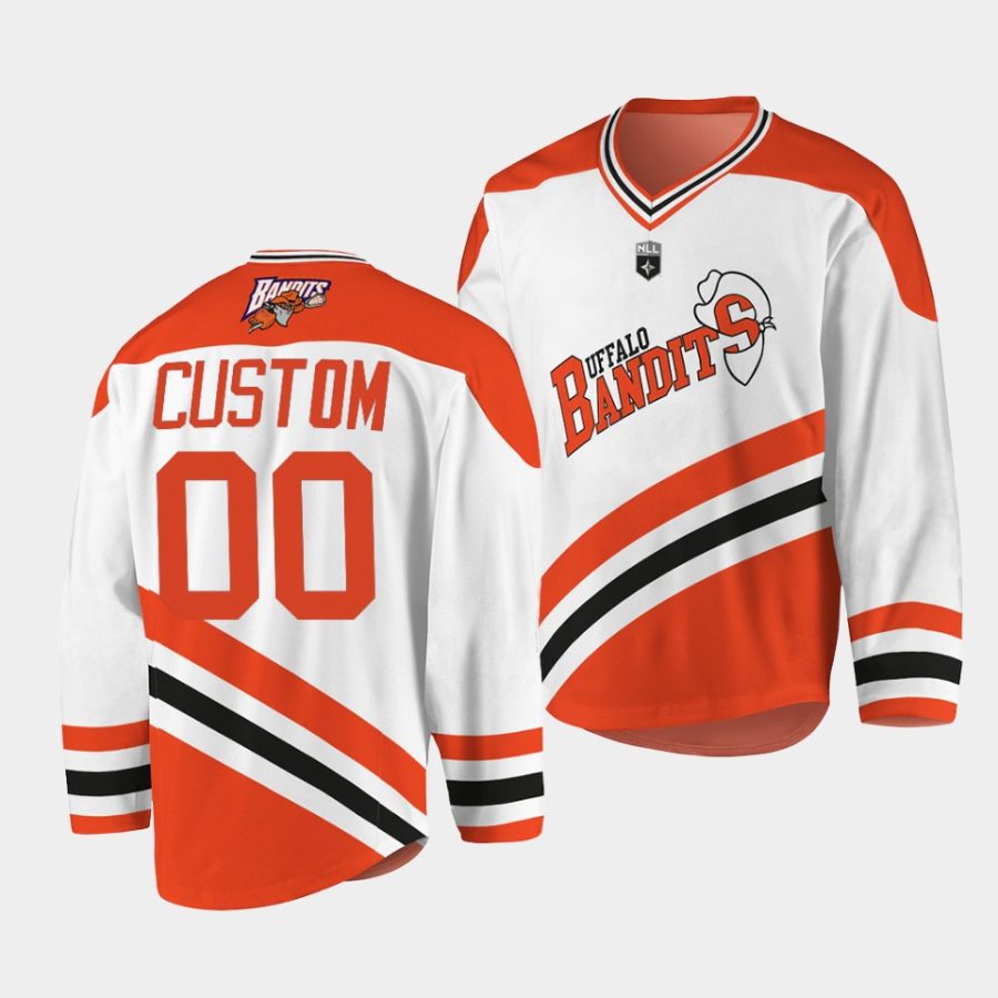 custom buffalo bandits replica white jersey