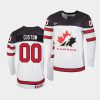 custom canada 2021 iihf world championship home white jersey