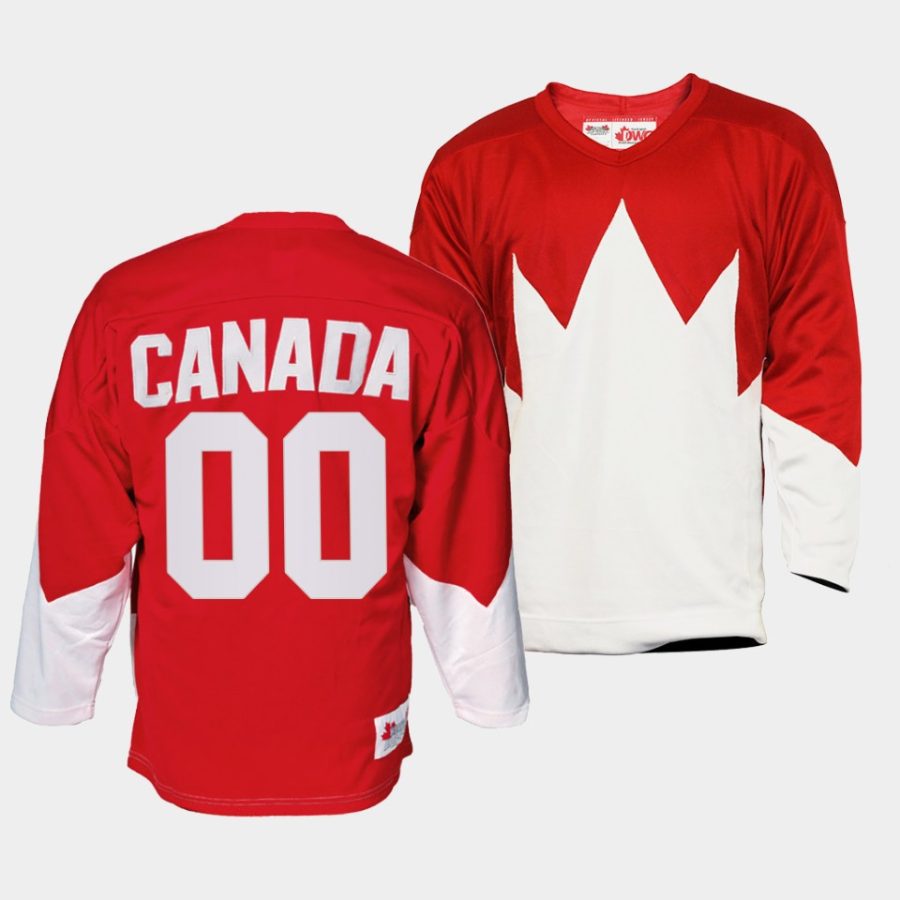 custom canada red summit series replica jersey