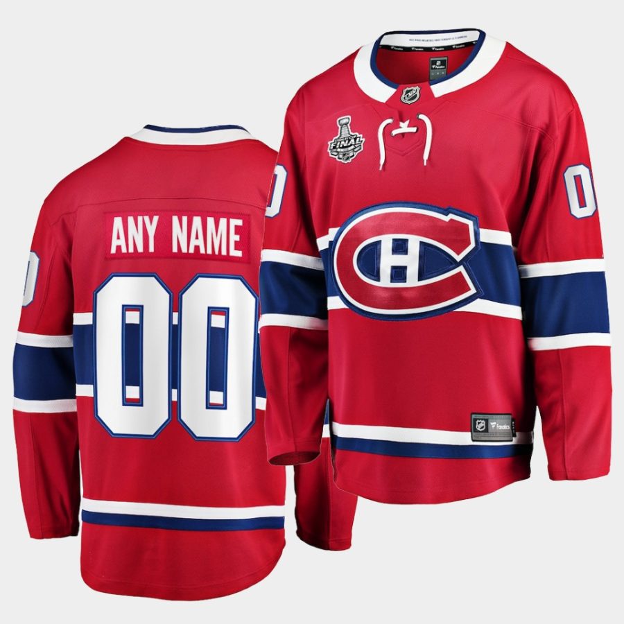 custom canadiens 2021 stanley cup final red home men jersey