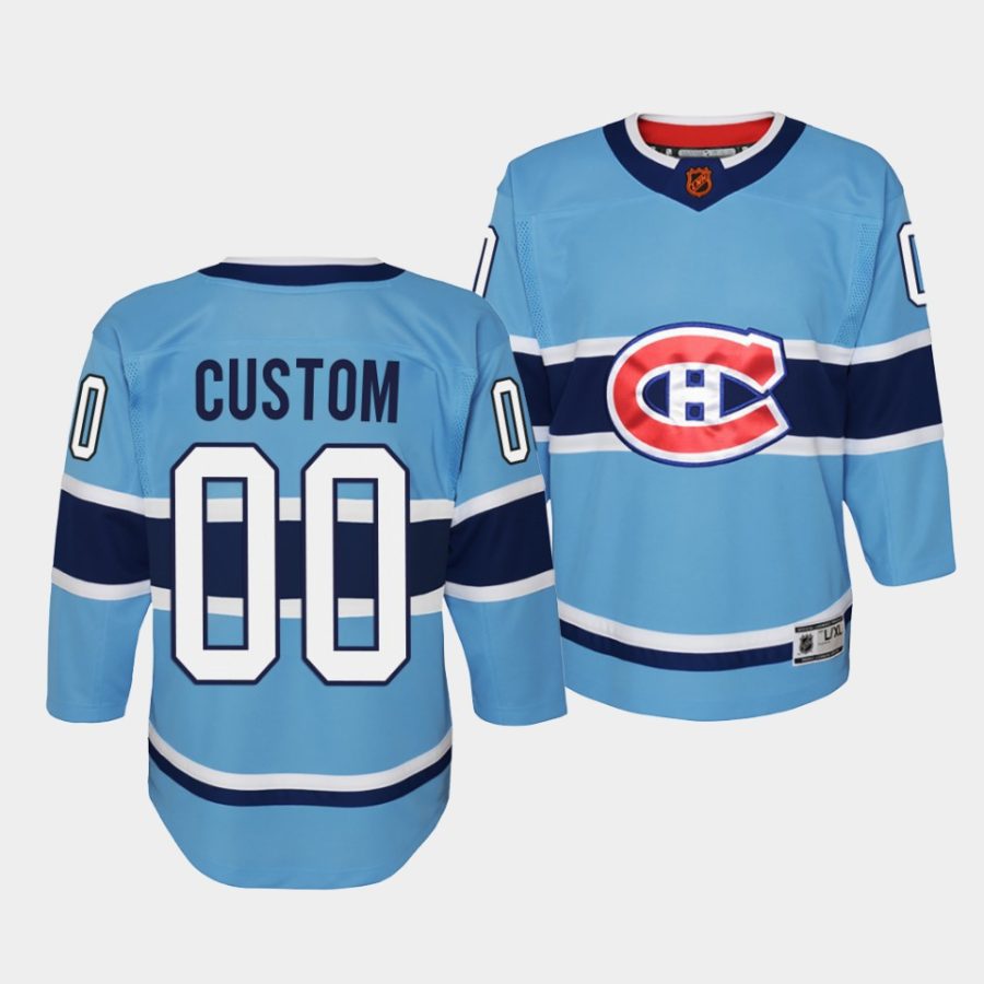 custom canadiens 2022special edition 2.0 youth blue jersey