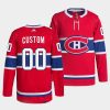 custom canadiens red 2022 nhl draft first round pick jersey