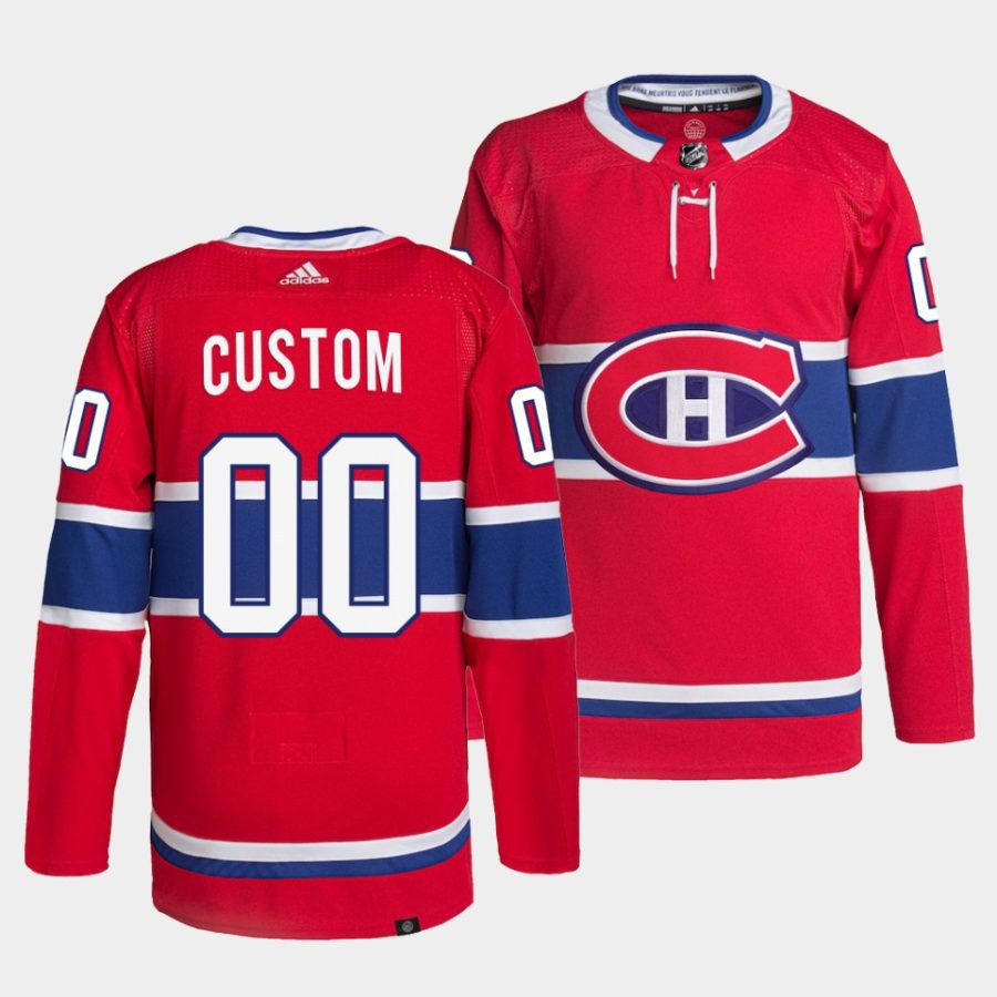 custom canadiens red 2022 nhl draft first round pick jersey