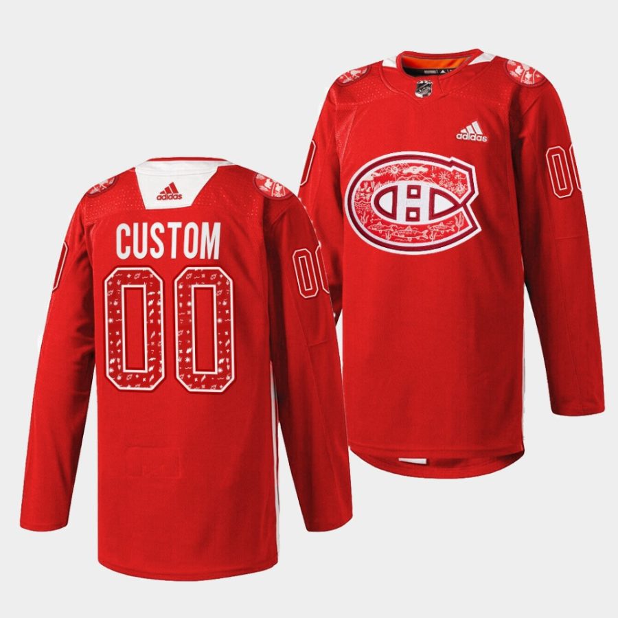 custom canadiens red 2023indigenous celebration night warmup jersey