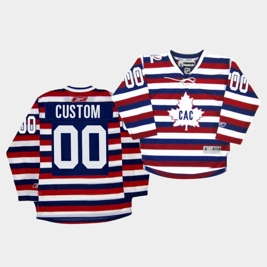 custom canadiens red royal centennial 100th anniversary celebration retro jersey