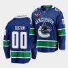 custom canucks blue 2021 north division patch home jersey