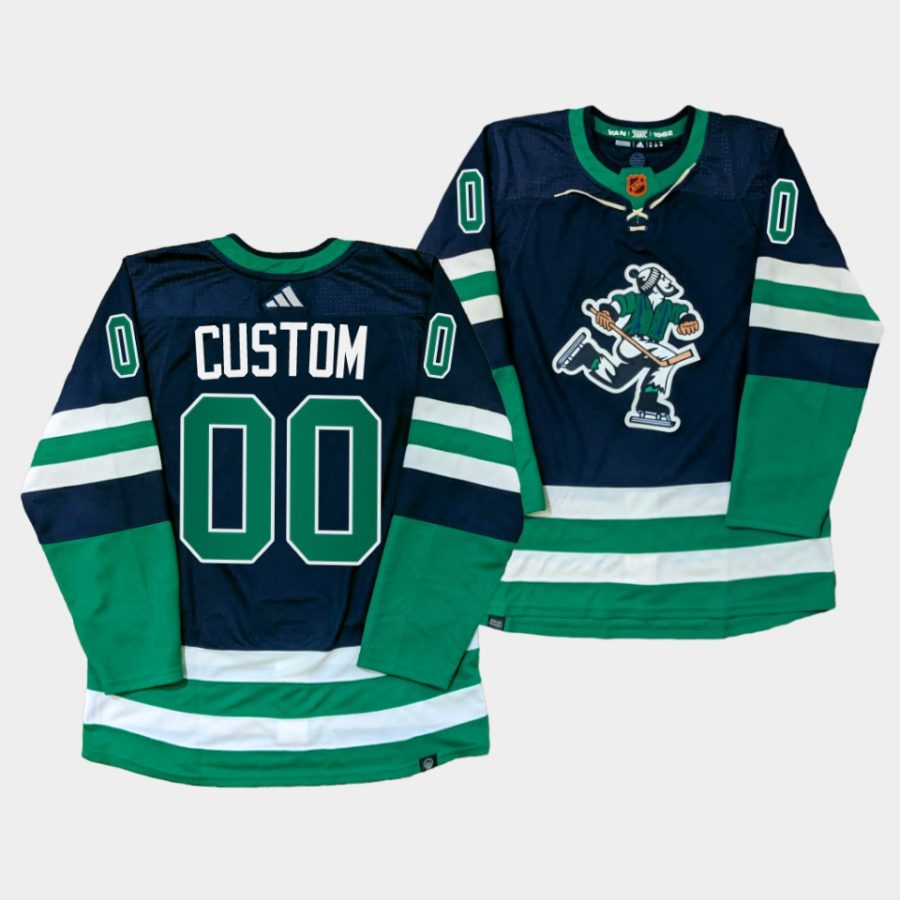 custom canucks navy 2022 23reverse retro primegreen jersey