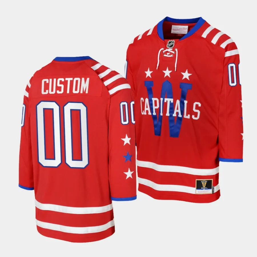 custom capitals 2015 blue line youth redmitchell ness jersey