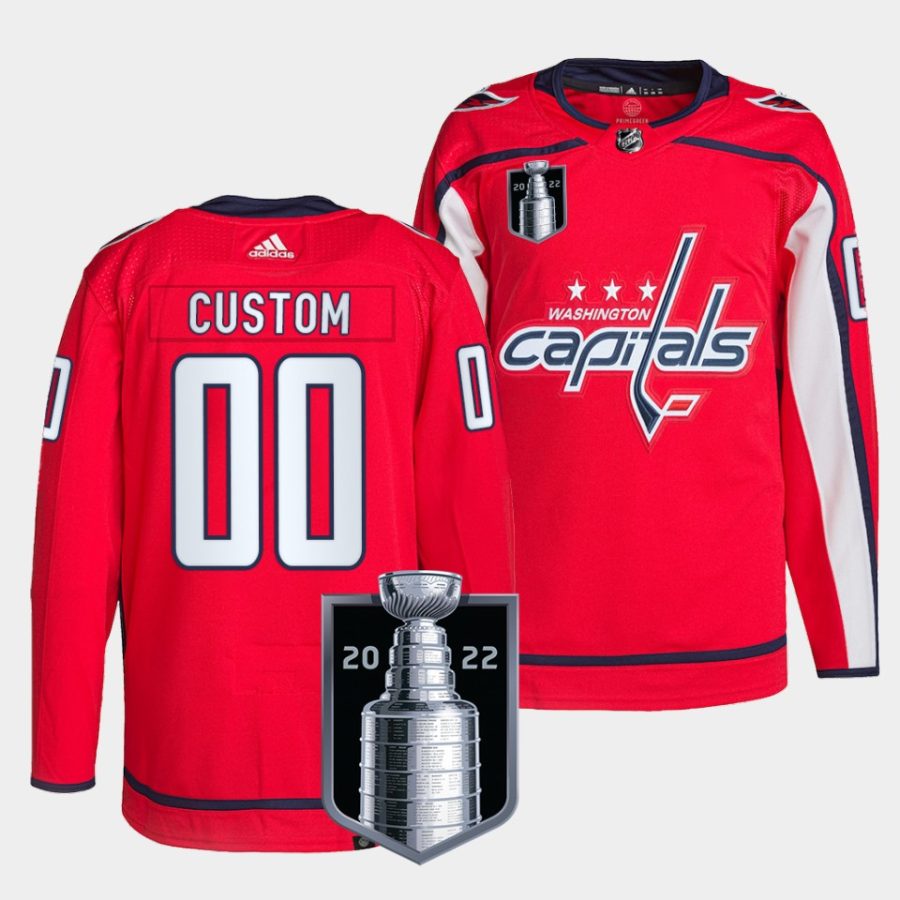 custom capitals 2022 stanley cup playoffs red authentic pro jersey