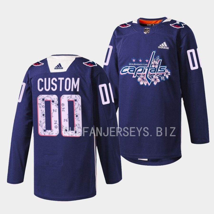 custom capitals navy 2023cherry blossom warmup jersey