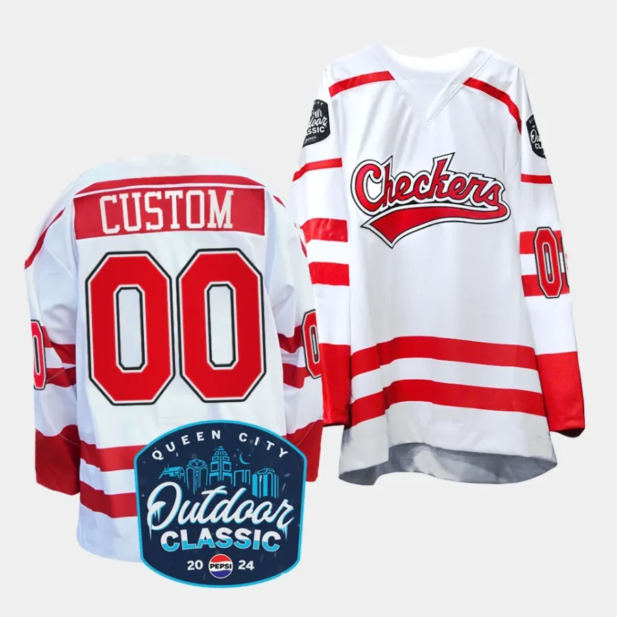 custom charlotte checkers 2024 queen city outdoor classic whiteahl replica jerseys