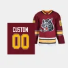 custom chicago wolves burgundy 2023 24ahl authentic quicklite 30th season menjersey