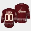 custom coyotes 2022 23desert night alternate youth garnet jersey