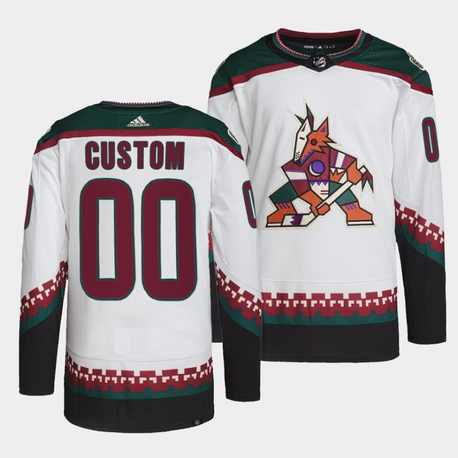 custom coyotes white 2022away primegreen authentic pro jersey