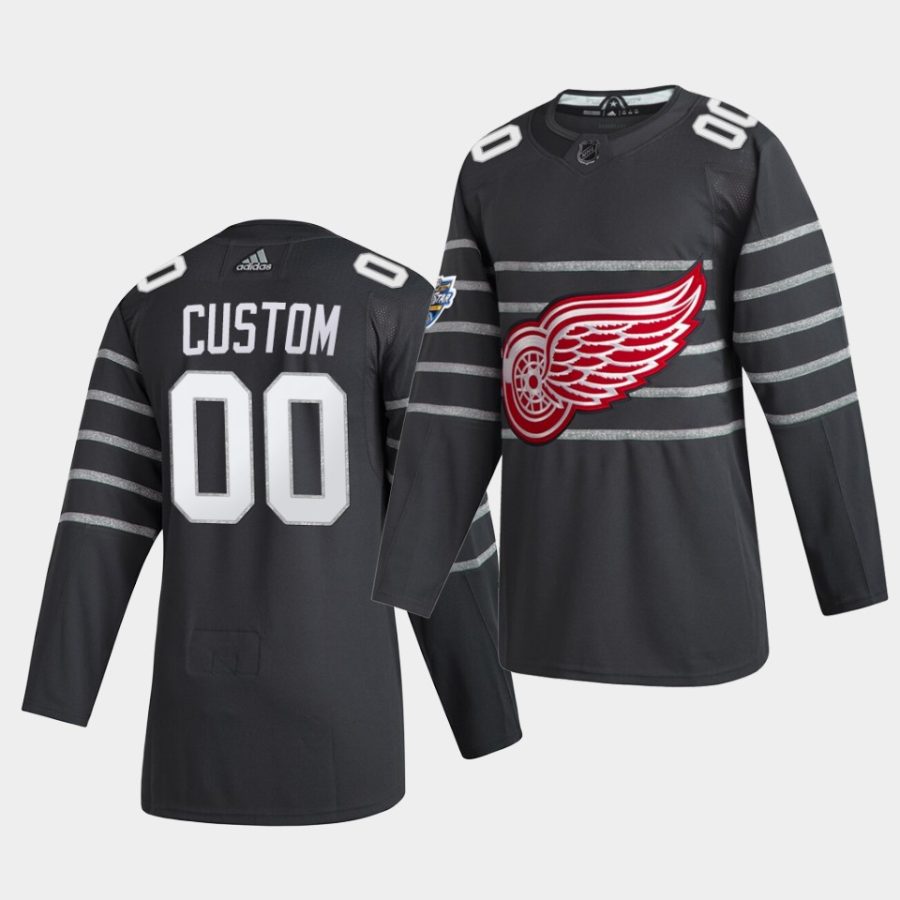 custom detroit red wings gray 2020 nhl all star game jersey