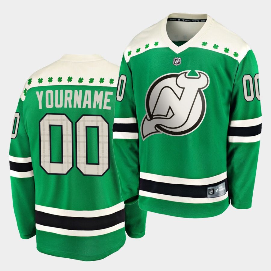 custom devils 2020 st. patricks day green jersey