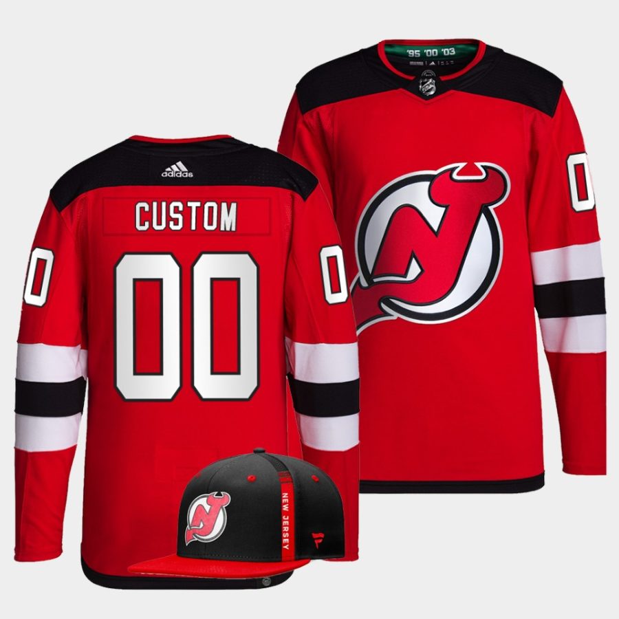 custom devils red 2022 nhl draft first round pick jersey