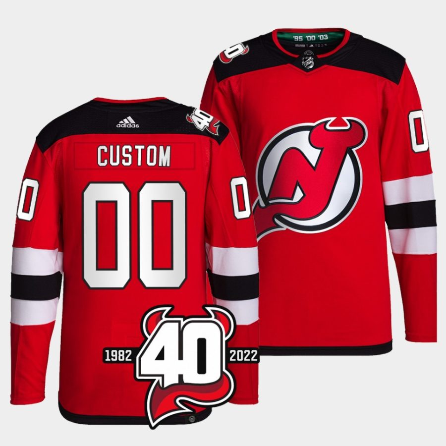 custom devils red 40th anniversary primegreen authentic jersey