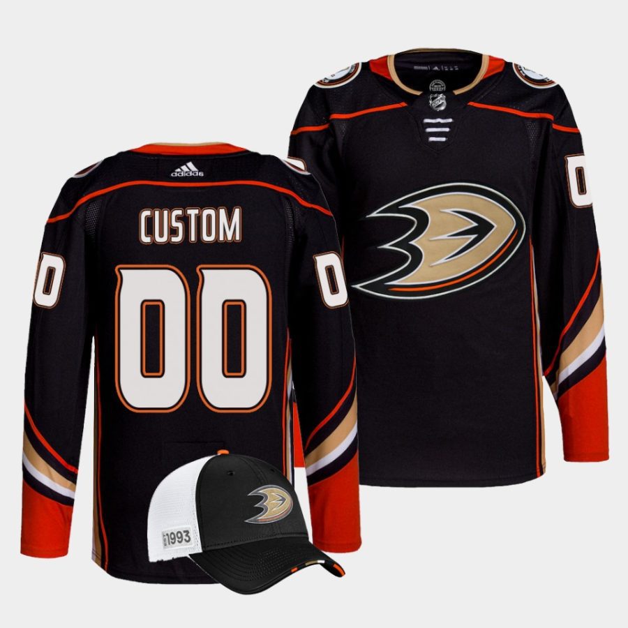 custom ducks black 2022 nhl draft first round pick jersey