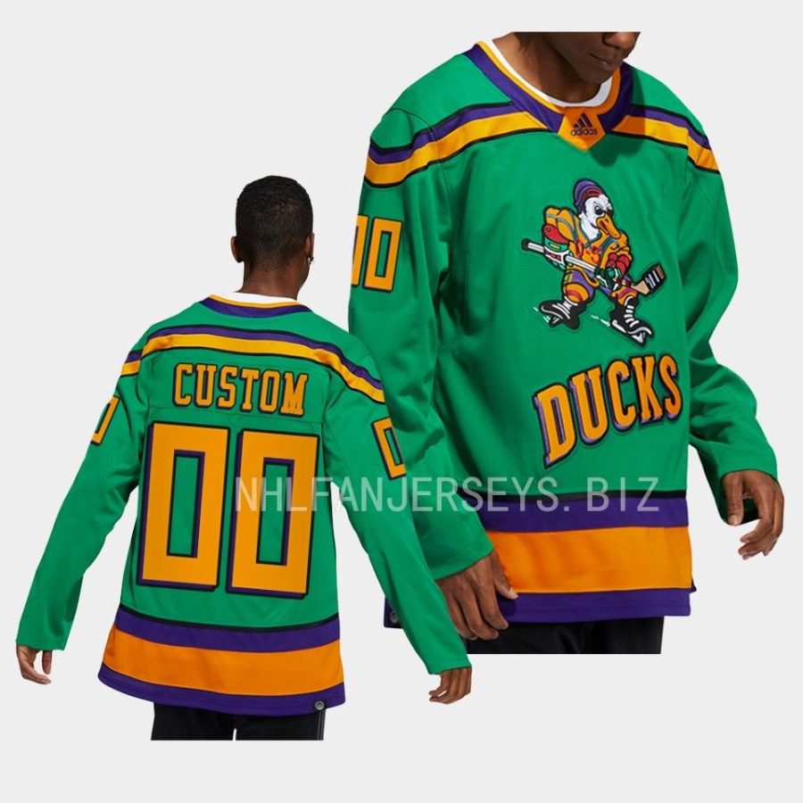 custom ducks green mighty ducks authentic jersey