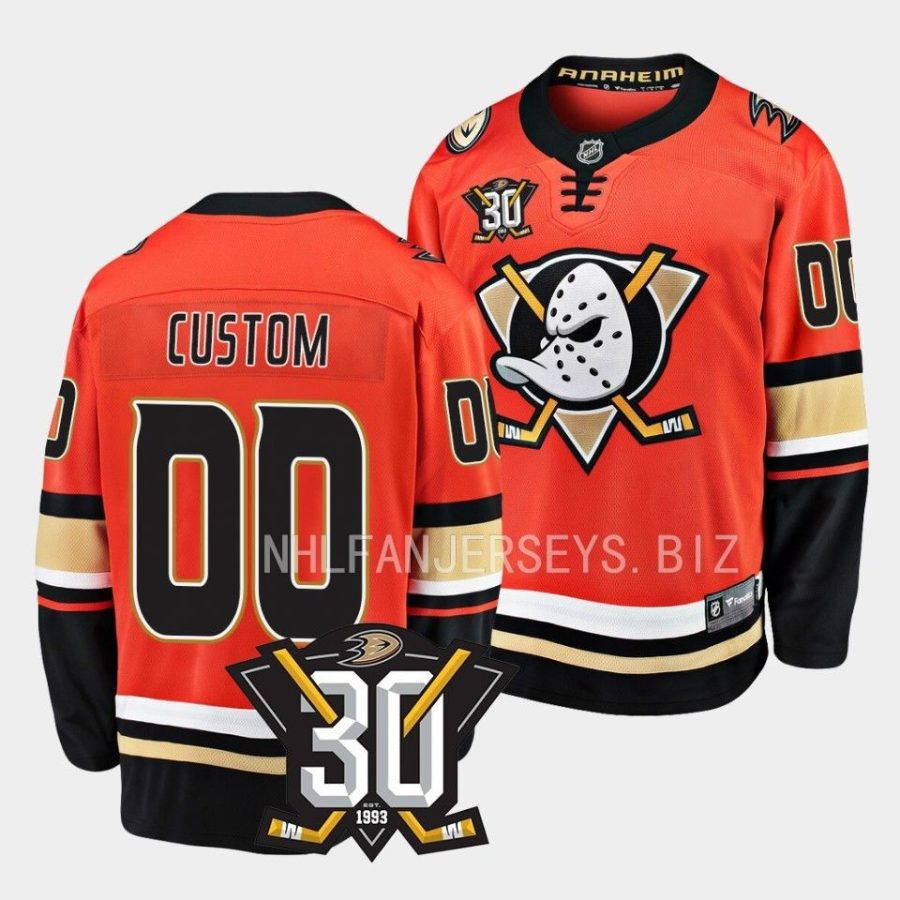 custom ducks orange 2023 2430th anniversary home jersey