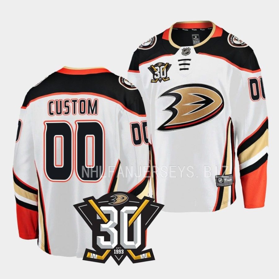 custom ducks white 2023 2430th anniversary away jersey