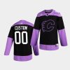 custom flames purple hockeyfightscancer authentic jersey