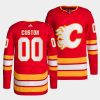 custom flames red primegreen authentic home jersey