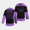 custom flyers purple hockeyfightscancer authentic jersey