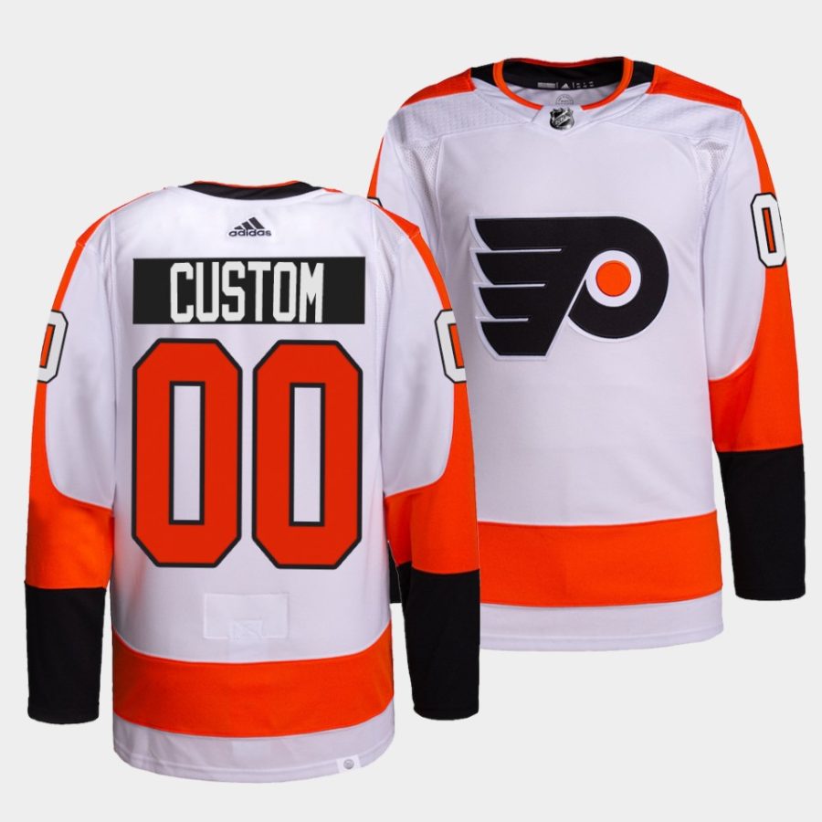 custom flyers white authentic pro away jersey