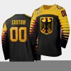 custom germany 2020 iihf world junior ice hockey black jersey