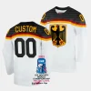 custom germany 2023 iihf world championship home white jersey