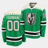 custom golden knights 2020 st. patricks day green jersey