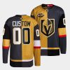 custom golden knights gold black 2022 all star split edition jersey