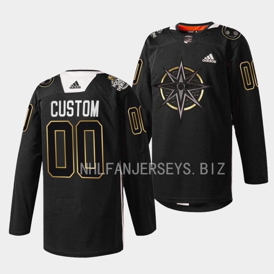 custom golden knights warmups 2023black history night black jersey