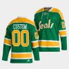 custom golden seals heritage team classics green jersey