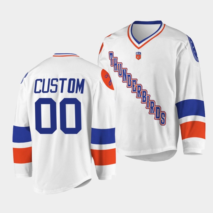 custom halifax thunderbirds replica white jersey