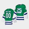 custom hartford whalers green heritage authentic jersey