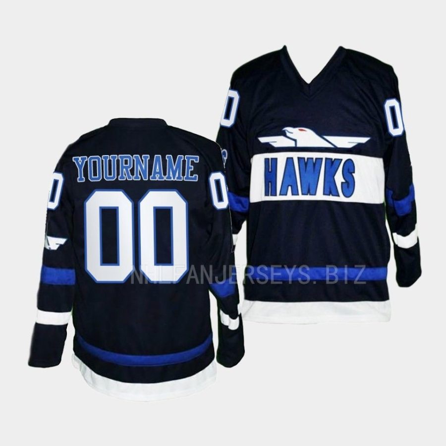 custom hawks black the mighty ducks 30th anniversary jersey