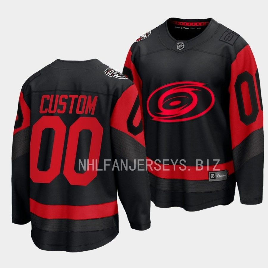 custom hurricanes black 2023 nhl stadium series breakaway jersey