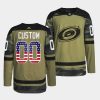 custom hurricanes camo 2023military appreciation warmup jersey