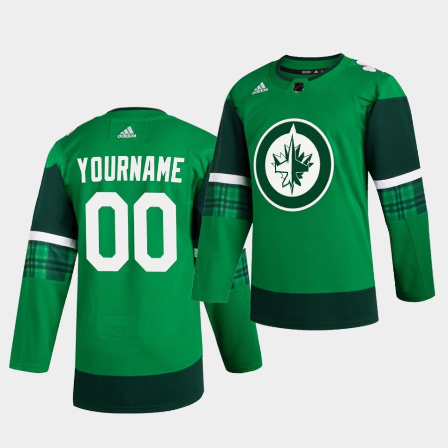 custom jets 2020 st. patricks day green jersey