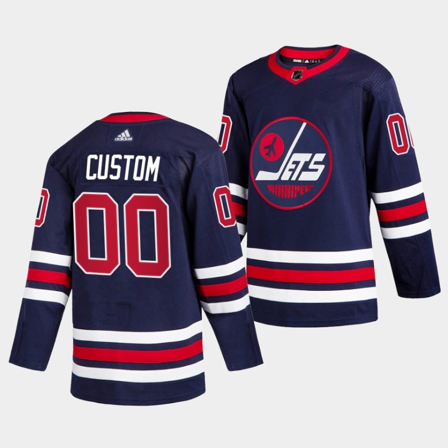 custom jets blue third authentic jersey