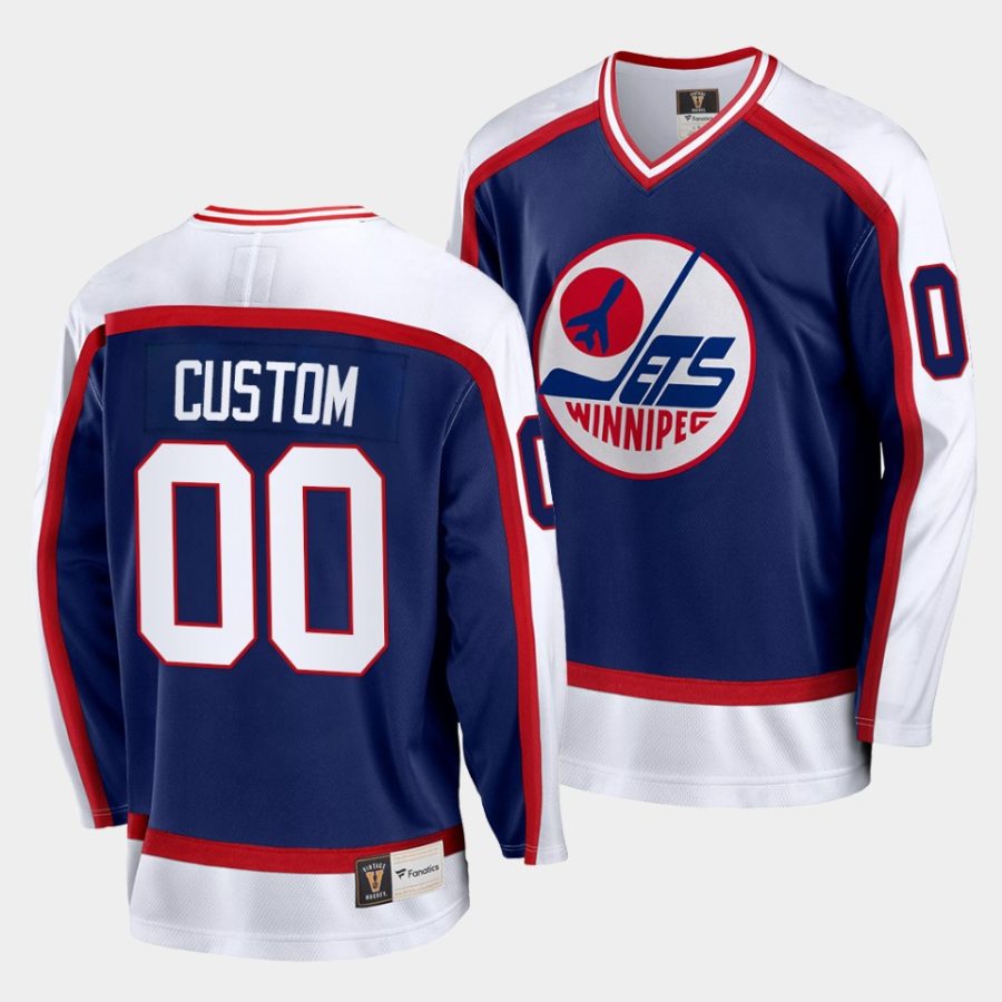 custom jets blue vintage replica jersey