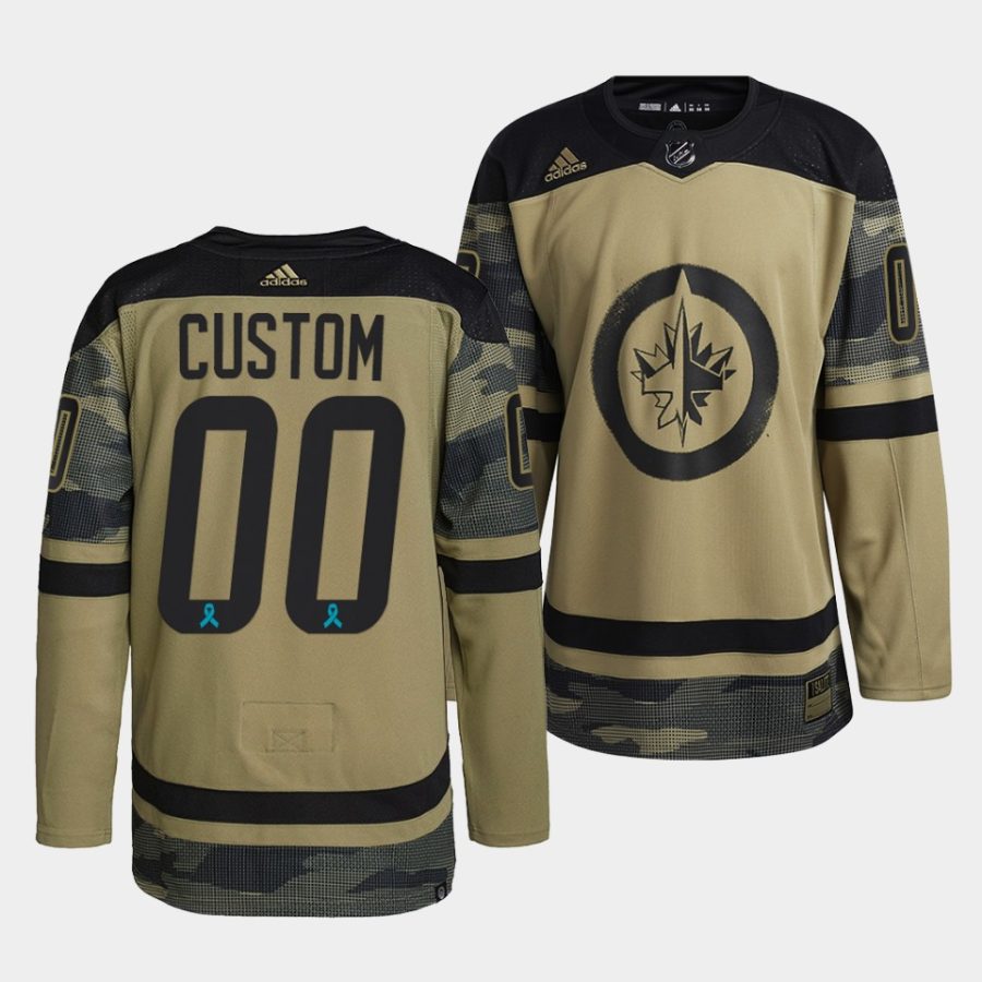 custom jets camo canadian armed force 2021 caf night jersey