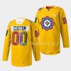 custom jets gold 2023south asian heritage night warmup jersey